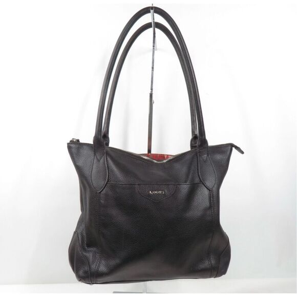 Lodis Handbags - Lodis Siera Black Leather Travel Tote Large Pebbled Leather Shoulder Bag